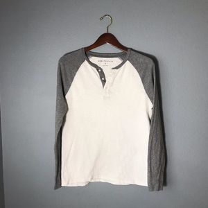 Aeropostale Long Sleeve Baseball Henley